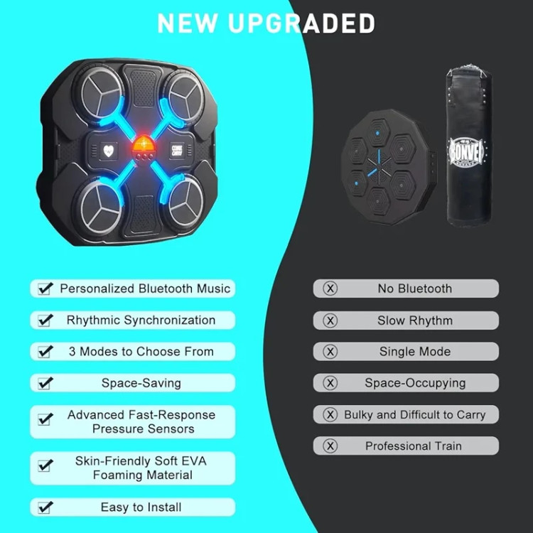 کودک در حال بازی با کیسه بوکس دیجیتالی